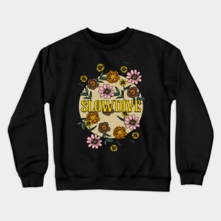 Slowdive Name Personalized Flower Retro Floral 80s 90s Name Style Crewneck Sweatshirt